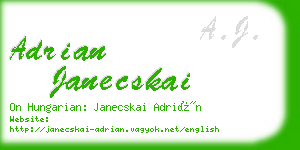 adrian janecskai business card